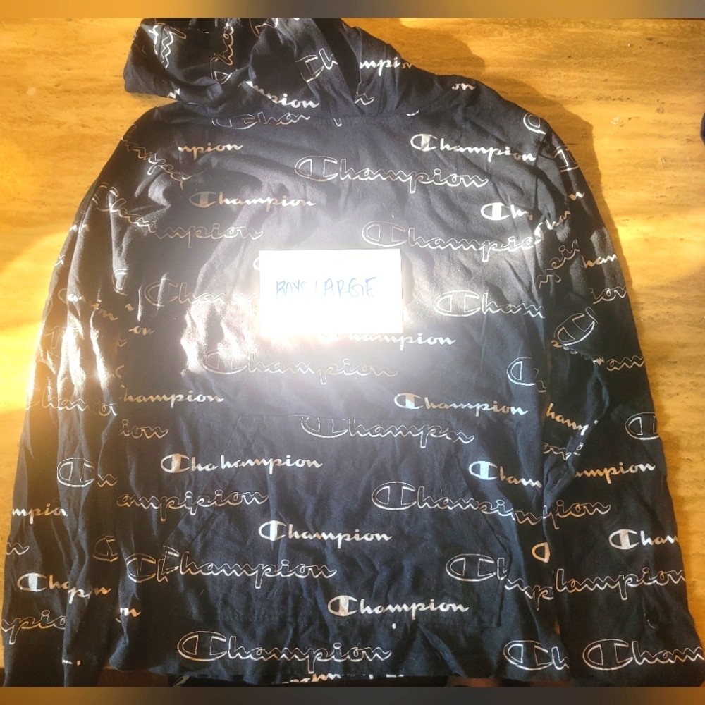 Champion brand boys large hooded shirt